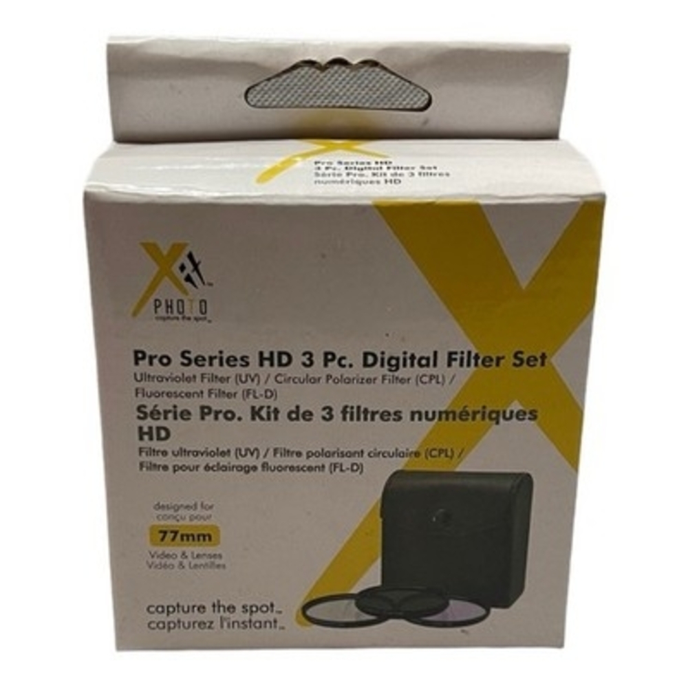 X-Photo Pro Series 77mm HD 3 Pc Digital Camera Filter Set NIB